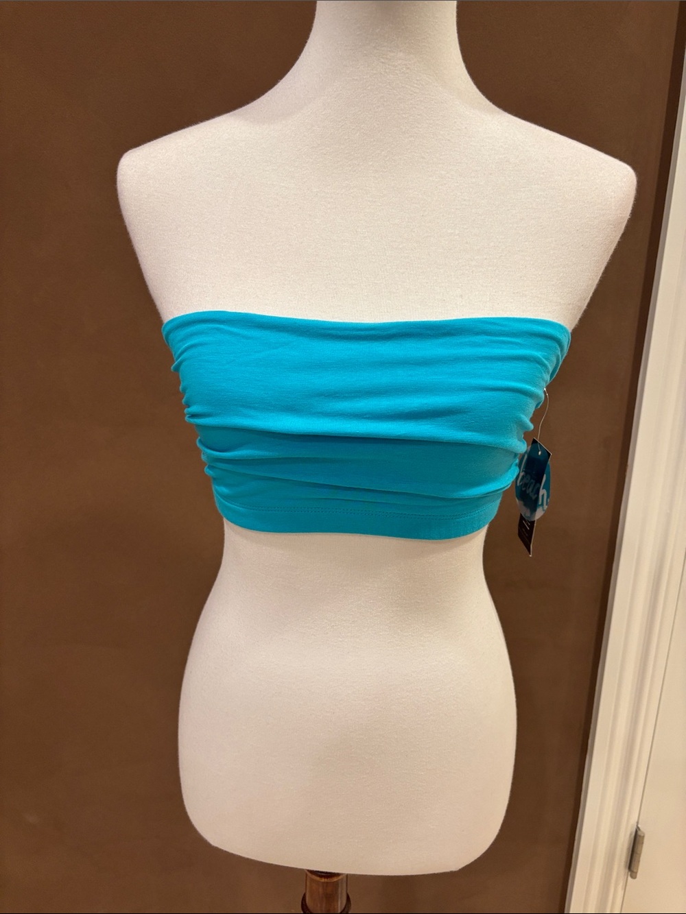 INC  Turquoise Strapless Bandeau